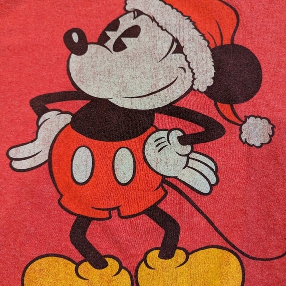 Disney Mickey Mouse Christmas Woman's Shirt Size S - Picture 2 of 10